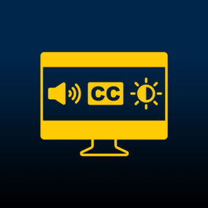 Accessibility icons on a monitor