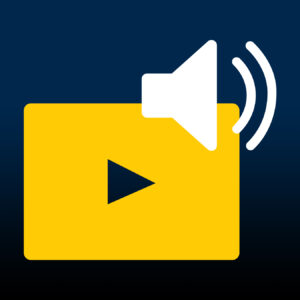 Icons for a play button and a speaker with volume
